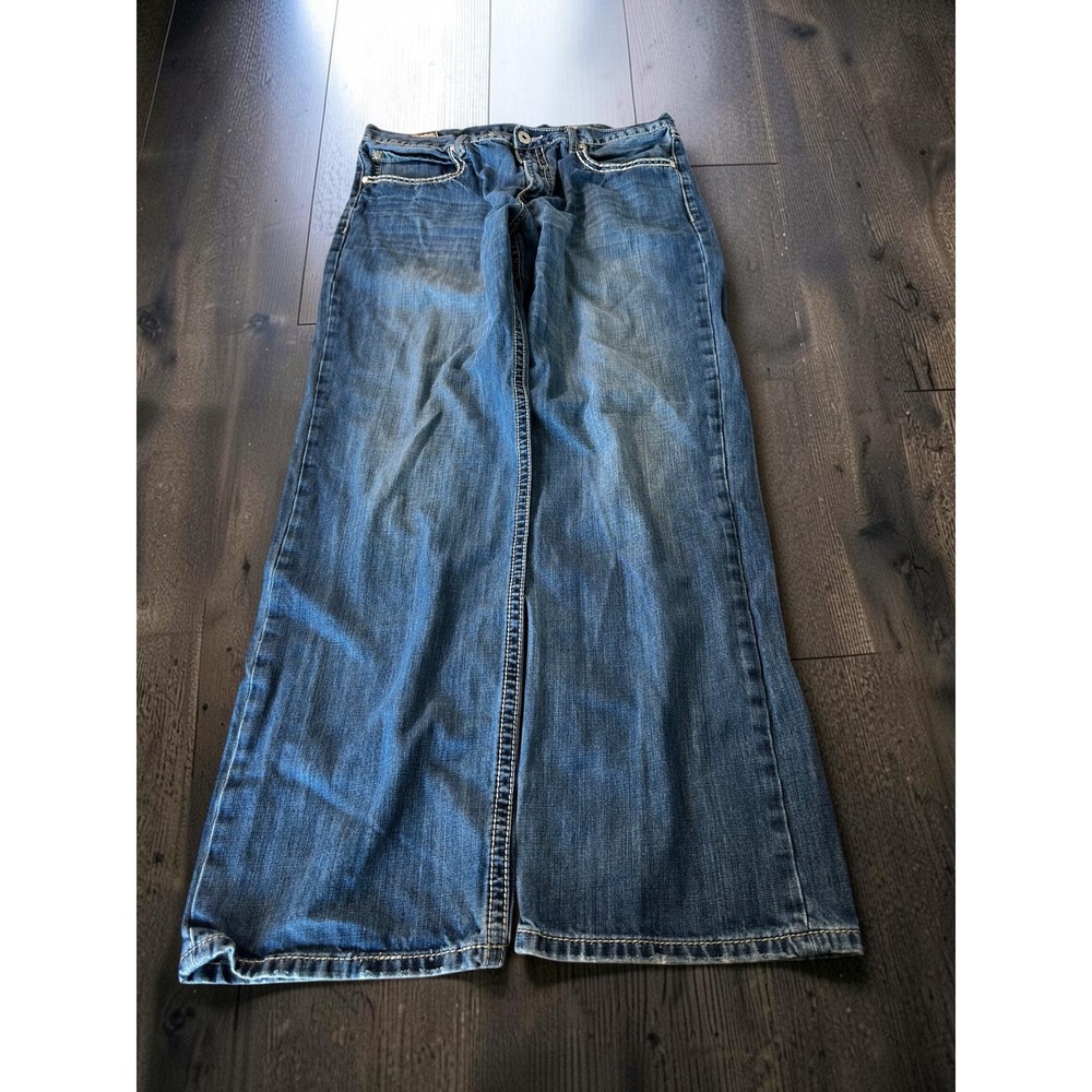 Stetson Jeans Men 38x34 Blue Modern Straight Leg Denim Workwear Western Rugged